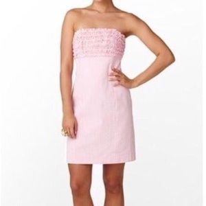 LILLY PULITZER Seersucker “Franco” Strapless Dress